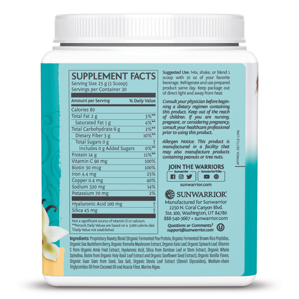 Sunwarrior Collagen Building 500gr Tahitian Vanilla