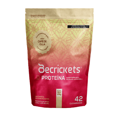 BeCrickets Proteína de Grillo + Vegana 378gr Café de Olla