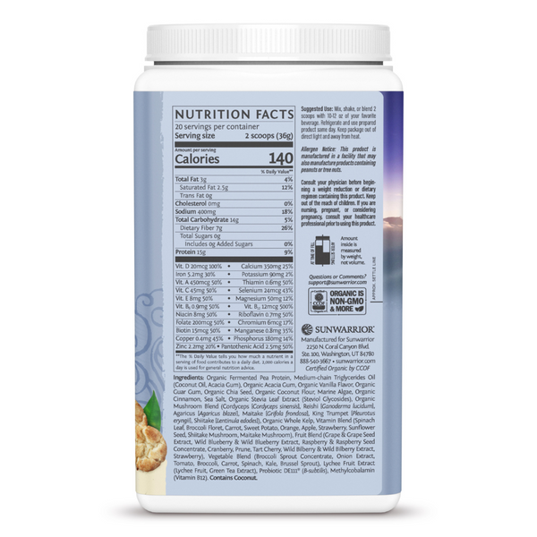Sunwarrior Lean Meal 720 gr Snickerdoodle