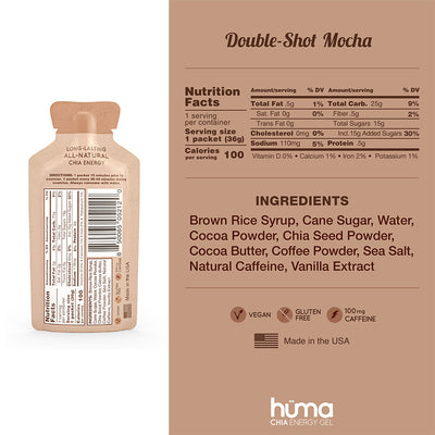 Huma Chia Energy Gel Double Shot Mocha 36gr