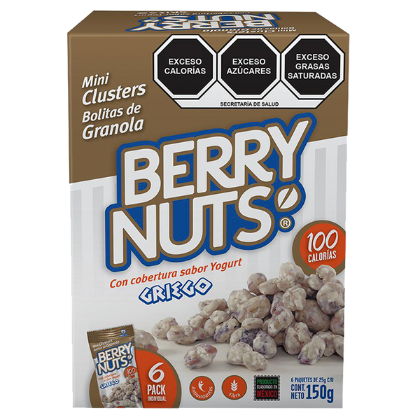 Berry Nuts Yogurt Griego 25gr c/6 pz