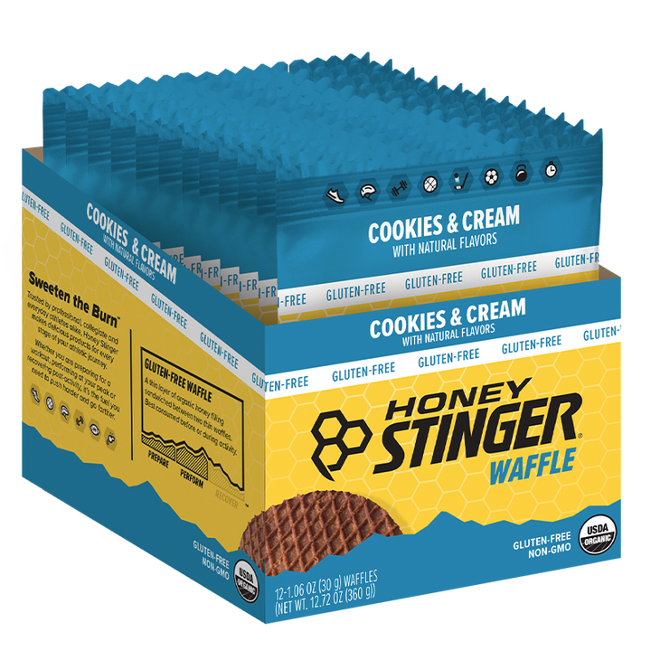 Honey Stinger Gluten Free Waffle Cookies & Cream 28.5gr c/12 pz – Atlesia