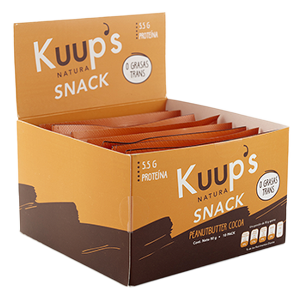 Kuups Barra Snack Peanut Butter Cocoa 50gr c/10 pz