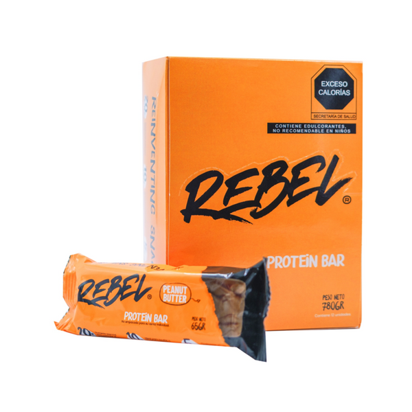 Rebel Protein Bar 65gr Peanut Butter c/12 pz